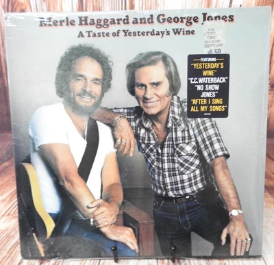 SEALED! Merle Haggard And George Jones A Taste Of Yesterday's Wine Vinyl Lp 1982 - Image 1 of 4