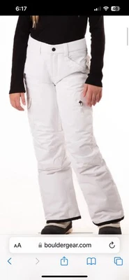 Pantalones de nieve blancos Boulder Gear jóvenes niñas Ravish aislados talla XL Foto 1 de 4