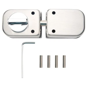 Acciaio Inox,Serratura/Bullone per Porta in Vetro,138A,Senza Foratura,Per 2567 - Foto 1 di 4