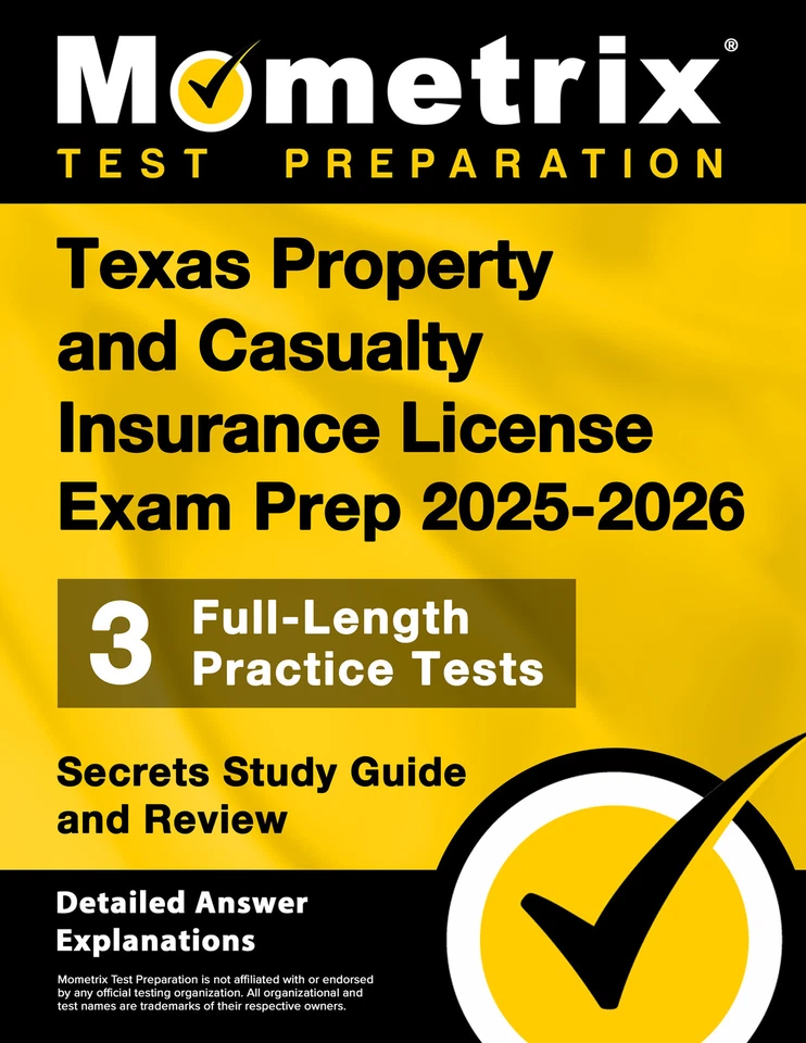 Texas Property and Casualty Insurance License Exam Prep 2025-2026 - Secrets - Image 1 of 1