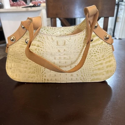 Bolso de cuero Marco Buggiani hecho en Italia cocodrilo en relieve Foto 1 de 4