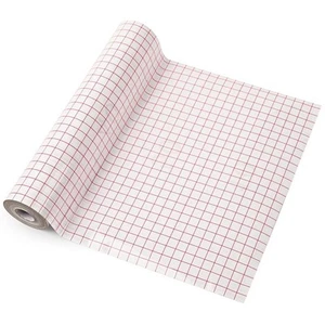 Transparentes Vinyl-Transferpapierband auf Rolle, Rotes Ausrichtungsraster,5107 - Bild 1 von 6