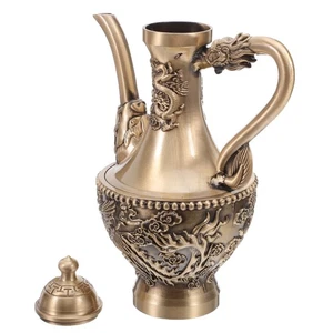 Wine Jug Embossed Dragon Teapot Vintage Turkish Coffee Pot 300ml Tea Flask for - Picture 1 of 12