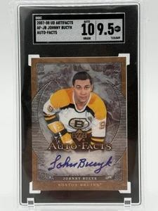 Johnny Bucyk Auto 2007-08 UD Artifacts AF-JB Auto-Facts (AUTO 10/ SGC 9.5 MT+) - Picture 1 of 2