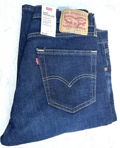 Levi’s 505 Regular Stretch Jeans Dark Wash Men’s 32x34 Straight Leg - Picture 1 of 3