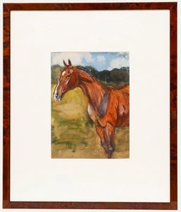 20th Century Gouache - Majestic Steed - Picture 1 of 5