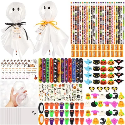 Pack Favores Fiesta Halloween para Niños, Piruletas, Juguetes, Pegatinas, Lápices, Era... Foto 1 de 4