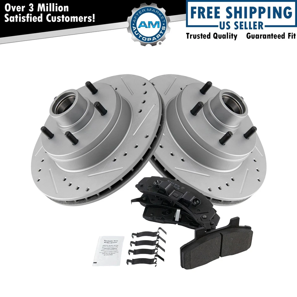 Kit de pastillas de freno delanteras y rotor semimetálico para Oldsmobile Foto 1 de 4