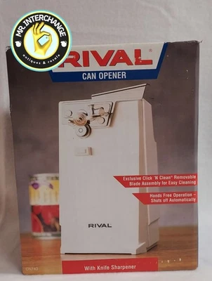 RARO Abrelatas Rival Vintage Modelo 740 con Afilador de Cuchillos Incorporado - NUEVO EN CAJA Foto 1 de 4