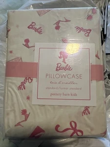 NWT Pottery Barn Kids Barbie Pillowcase Standard Cotton Organic New Hard To Find - Picture 1 of 4