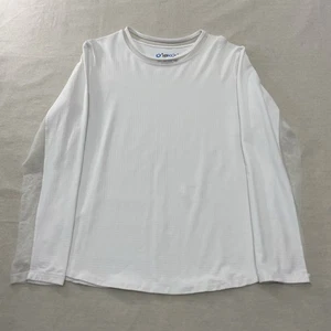 IBKUL Shirt UPF 50+ Long Sleeve Crewneck Mesh Quick Dry Athletic Top White sz XL - Bild 1 von 11