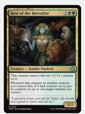 Host of the Hereafter | MTG TDM | EDH Commander Sultai +1/+1 Counters | NEW NM - Image 1 of 3