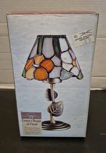 NUEVO DE LOTE PRECIOSO CANDELABRO DE LUZ DE TÉ DE 8 1/2" ESTILO TIFFANY VITRAL - Imagen 1 de 4