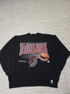 Vtg 90s Logo 7 Portland Trail Blazers NBA Crewneck Sweatshirt Mens XL - Picture 1 of 5