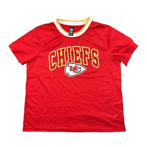 NFL Kansas City Chiefs Rojo Manga Corta Talla Mediana Niños Unisex Poliéster Nuevo sin Etiquetas - Imagen 1 de 4