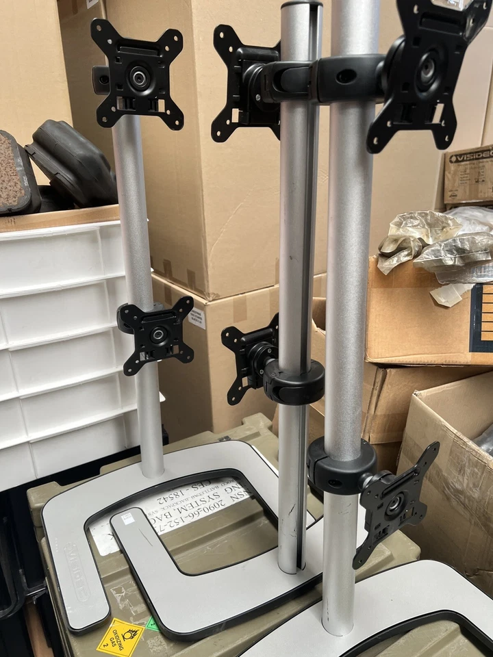 Atdec Visidec Freestanding Dual Monitor Vertical Stand - Image 1 of 4