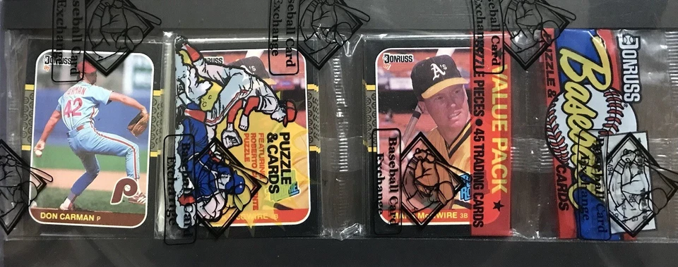 Donruss Rack 1987: ¡2 novatos con clasificación Mark McGwire en la parte superior!  Foto 1 de 1