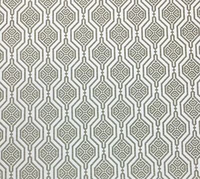 BALLARD DESIGN CHANNING ZINC InsideOut® GRAY GEOMETRIC FABRIC BY THE YARD 57"W - Image 1 of 4
