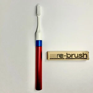 Rebrush - Eco-Friendly Reusable Detachable Bio-degradable PLA Toothbrush (Red) - Picture 1 of 7