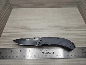 5.11 Tactical Alpha Pocket Knife 51127 Liner Lock Plain Edge Blade 1214 - Picture 1 of 16