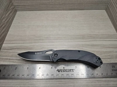 5.11 Tactical Alpha Pocket Knife 51127 Liner Lock Plain Edge Blade 1214 - Image 1 of 4