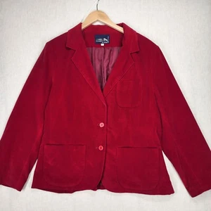Herren Samt Blazer Jacke Medium 38 Burgunderrot Baumwolle Urlaub - Bild 1 von 9