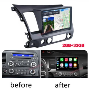 Car Radio Multimedia Stereo GPS Player For Honda Civic 2006-2011 Android 12 WiFi - Picture 1 of 11