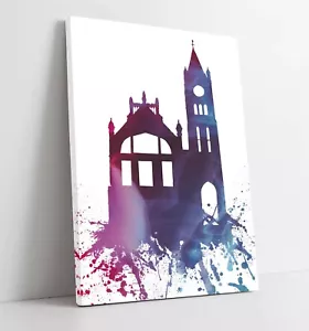 DERRY CITY GUILDHALL SPLASH ART - LONA ARTE DE PARED IMPRESIÓN OBRA DE ARTE MARCO PROFUNDO - Imagen 1 de 2