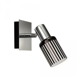 Energiespar Wandspot Spot Chrom Schalter Dekorglas - Imagen 1 de 1