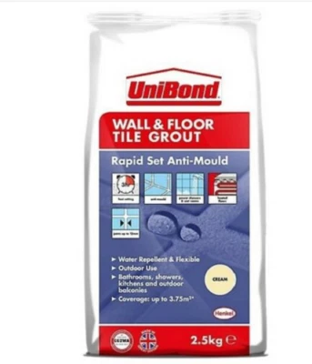 Unibond Stucco per Piastrelle da Parete e Pavimento 2,5 kg Crema