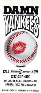 DAMN YANKEES • 1995 Broadway Revival flyer • Bebe Neuwirth • Victor Garber - Picture 1 of 2
