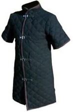 Thick Black Color Viking Gambeson Medieval Padded Short Sleeves Christmas Gift