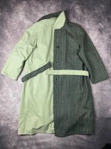 HERNO Reversible 2 in 1 Wool Mohair Trench Coat Vintage Mens 48 M - Picture 1 of 6