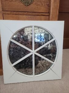 Vintage/modified  Round Window in square frame  22" x 22" x 1  5/8"  REDUCED!