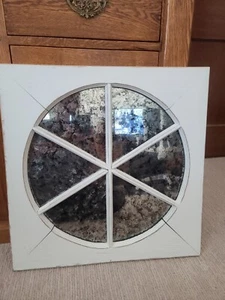 Vintage/modified Round Window in square frame 22" x 22" x 1 5/8" REDUCED! - Picture 1 of 4