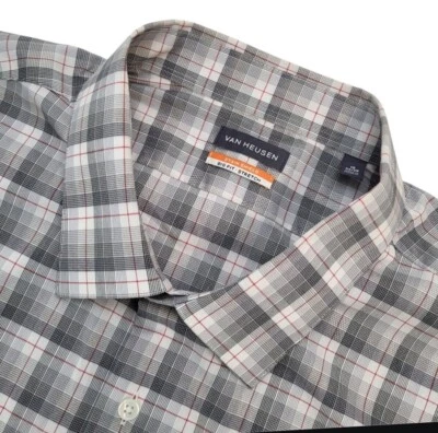 Мужская сорочка Van Heusen Stain Shield Big Fit Stretch 19 34/35 чек  - Изображение 1 из 3