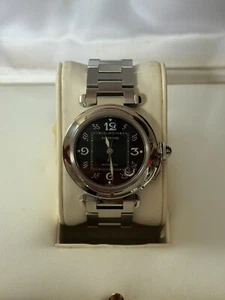 Cartier Pasha 2324 Black Water Resistant 100m Automatic Used Boxed - Picture 1 of 7