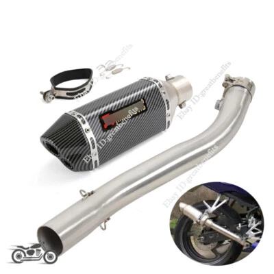 Deslizamento para Honda CBR600F4i 2001-2007 tubo de escape médio defletor silenciador de alumínio - Imagem 1 de 4