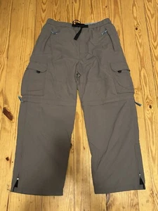 VTG Abercrombie Fitch Pants Mens Large Gray Military Paratrooper Cargo A92 XL - Picture 1 of 8
