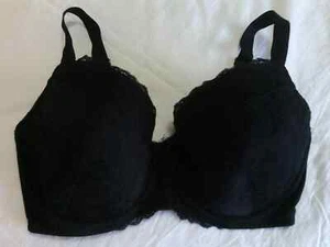 GEORGE padded underwired bra uk 34G euro 75G france 90G black - Picture 1 of 5