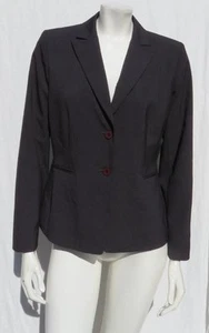 TAHARI Women’s Burgandy Blue Stripe Lightweight Stretch Fitted Blazer Jacket S 6 - Picture 1 of 6