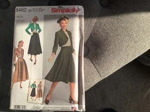 Simplicity Pattern 8462 Vintage 1940’s Suit Size 16-24 Brand New Uncut - Picture 1 of 1