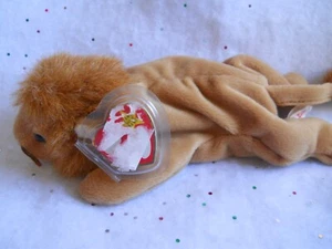 TY Beanie Baby Roary Lion 1996, pellets de PVC, estilo 4069, ambas etiquetas - Imagen 1 de 6