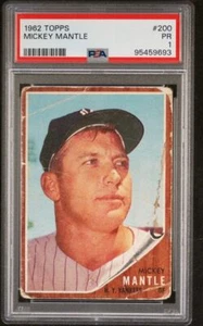 1962 Topps Mickey Mantle #200 New York Yankees PSA 1 - Bild 1 von 2