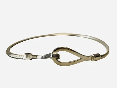  Vintage Retro Silvertone Meta Stretch Hook Womens Belt 34.5” - Image 1 of 4