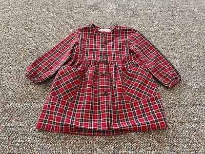 Vestido xadrez vermelho Zara bebê meninas 2-3 anos - Imagem 1 de 3
