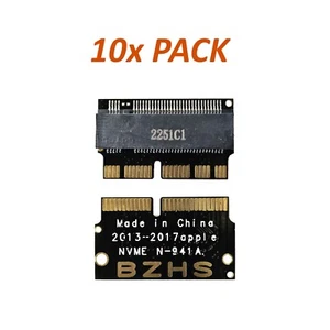Paquete de 10 adaptadores convertibles Macbook Pro Air 2013-2017 Mac M.2 NVMe SSD a Apple SSD - Imagen 1 de 2
