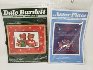 Kreuzstich Weihnachten Teddys & Weihnachten Silber Glocken mit Teddys - 2 NEUE Sets - Bild 1 von 3