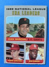 1970 Topps - NL ERA Leaders #67 - Bob Gibson Steve Carlton Juan Marichal HOF EX+