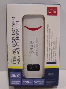 3in1 Wireless LTE 4G USB Modem With Wi-Fi HotSpot - Picture 1 of 3